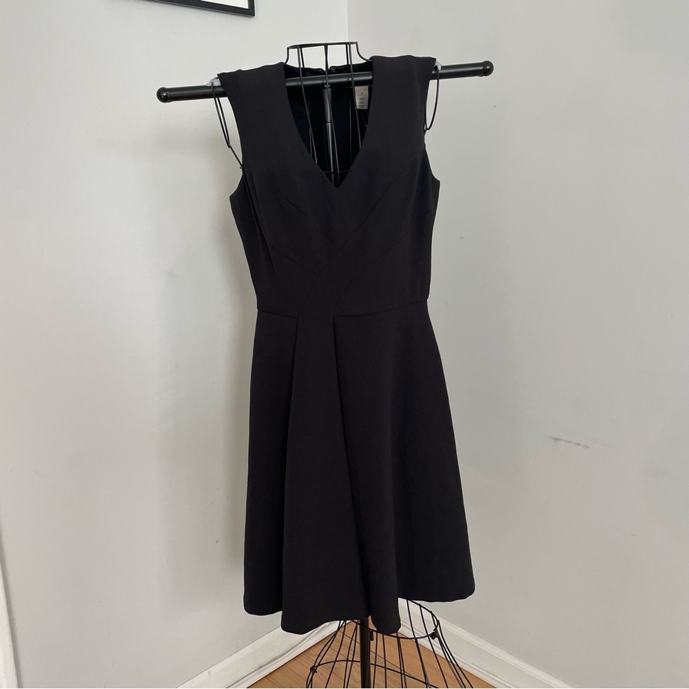 White House Black Market Classic Black Midi Dress